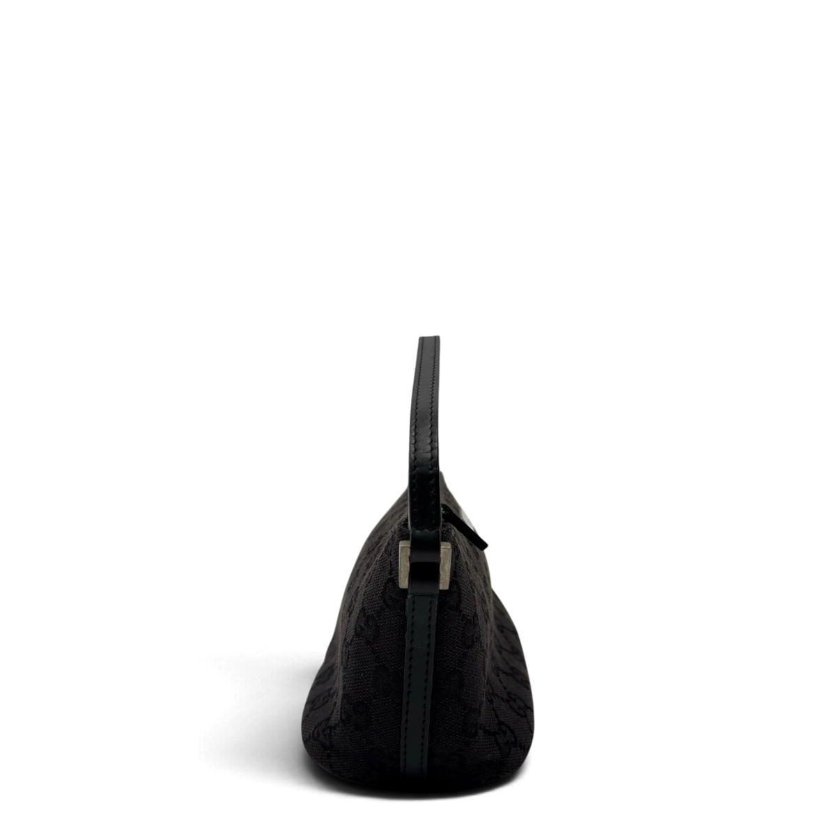 Gucci Handtasche Boat Baguette monogram schwarz – Seitenansicht