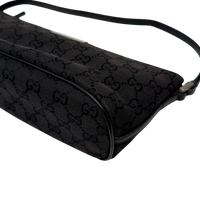 Gucci Handtasche Boat Baguette monogram schwarz – Seitenansicht