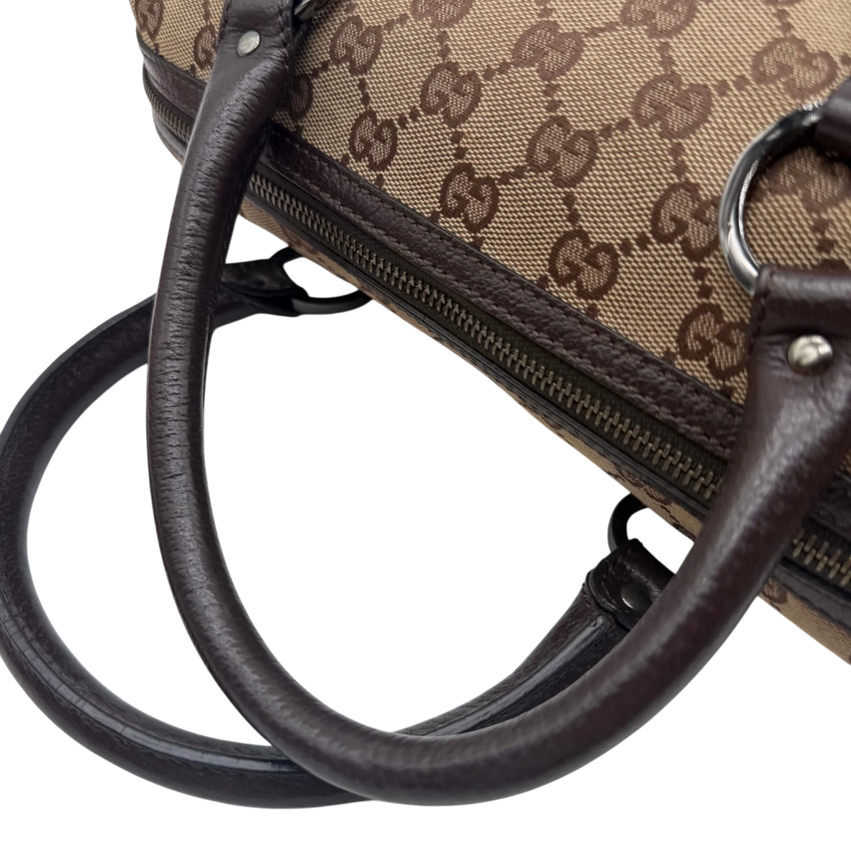 Gucci Handtasche Boston Balthus monogram beige – Henkel im Detail