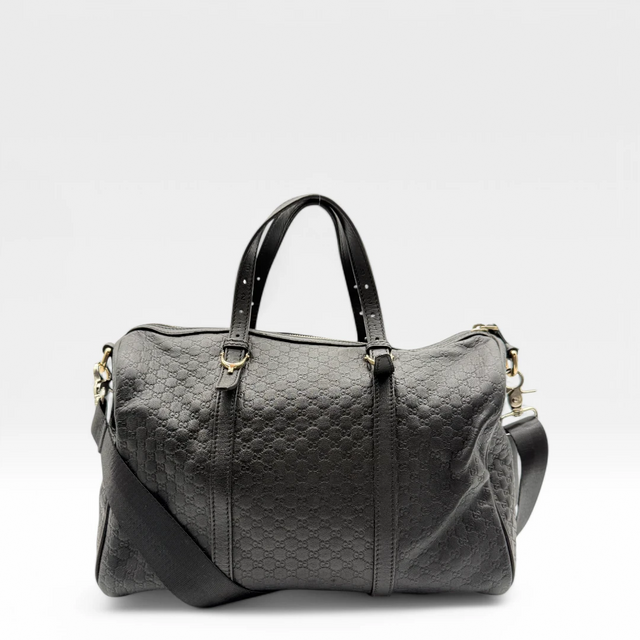 Gucci Handtasche Boston Bag Micro Guccissima schwarz