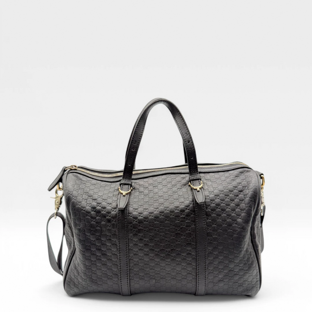 Gucci Handtasche Boston Bag Micro Guccissima schwarz