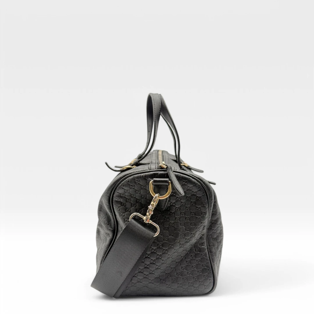 Gucci Handtasche Boston Bag Micro Guccissima schwarz