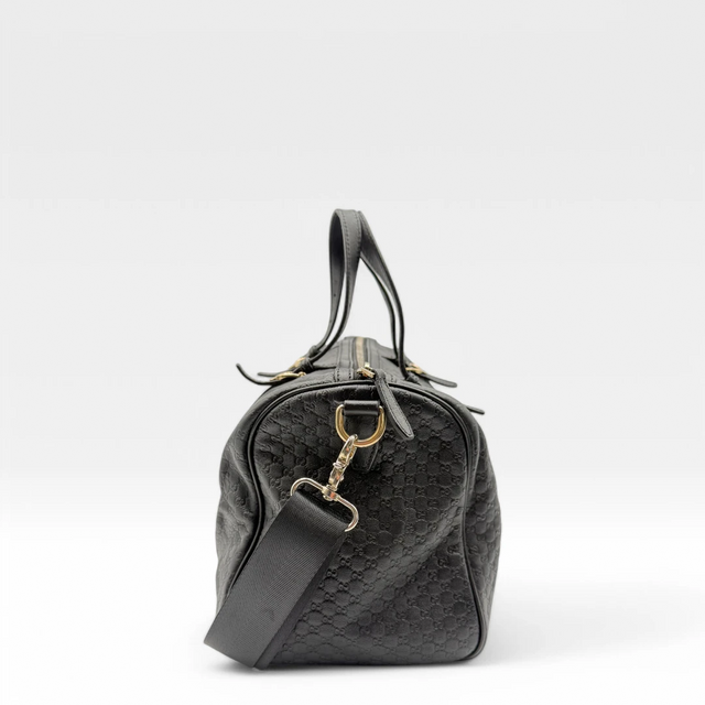 Gucci Handtasche Boston Bag Micro Guccissima schwarz