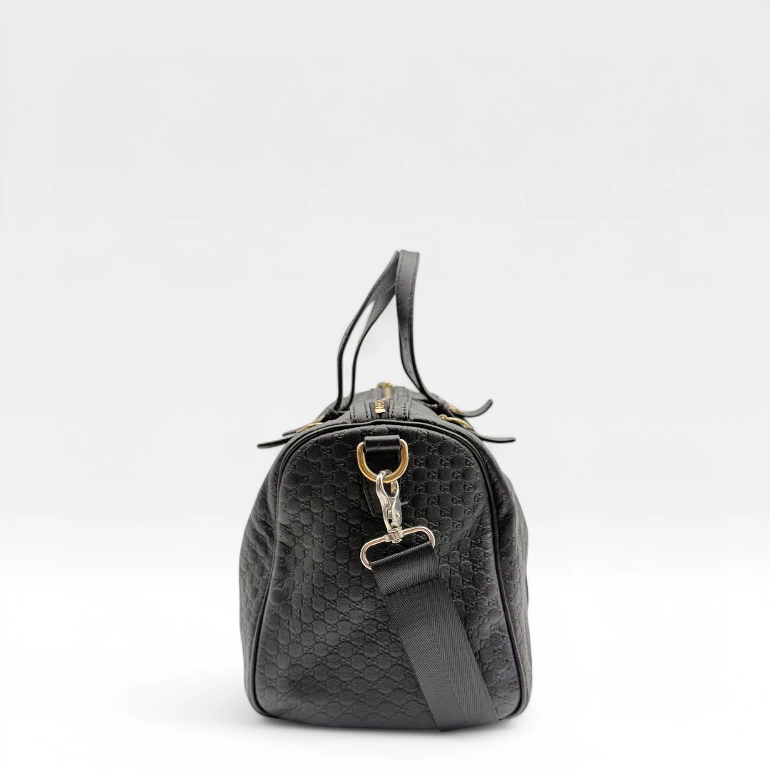 Gucci Handtasche Boston Bag Micro Guccissima schwarz