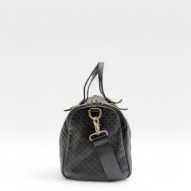 Gucci Handtasche Boston Bag Micro Guccissima schwarz