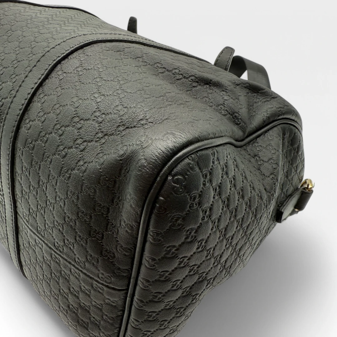 Gucci Handtasche Boston Bag Micro Guccissima schwarz