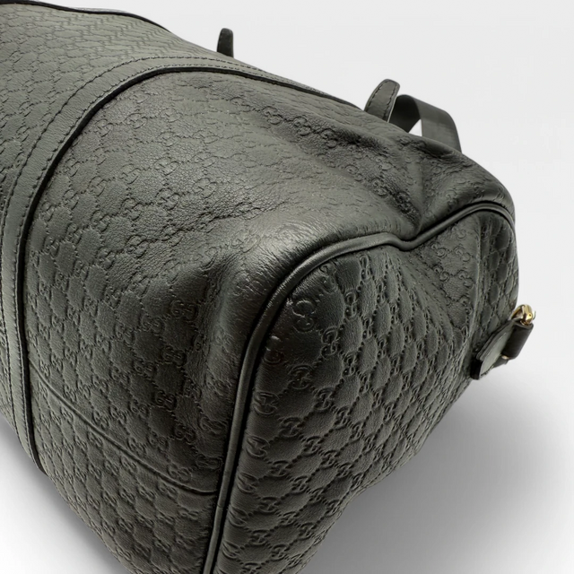 Gucci Handtasche Boston Bag Micro Guccissima schwarz