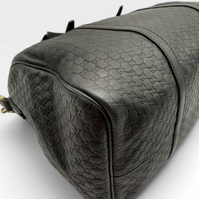 Gucci Handtasche Boston Bag Micro Guccissima schwarz