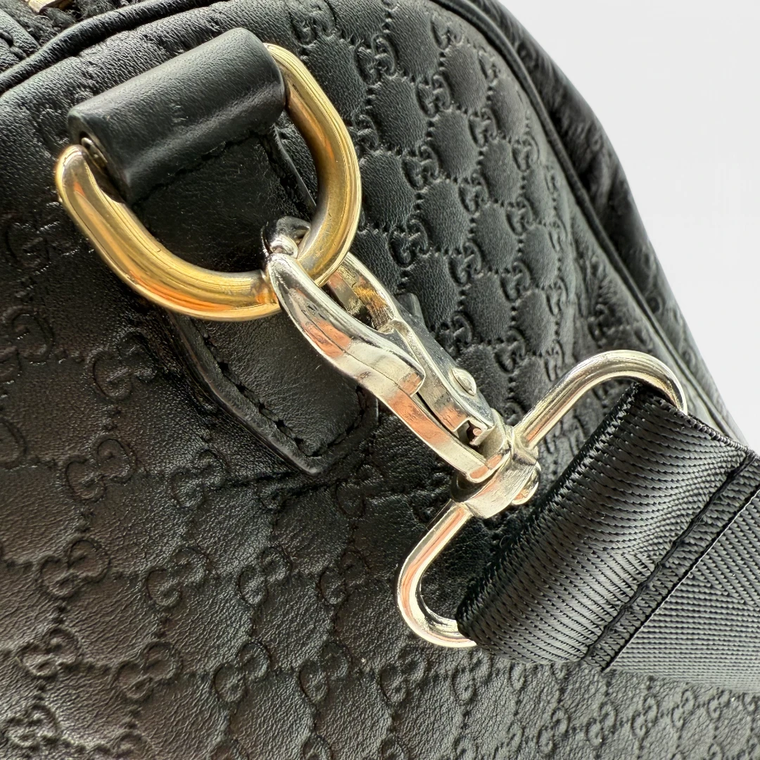 Gucci Handtasche Boston Bag Micro Guccissima schwarz