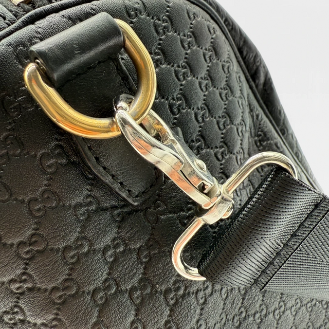 Gucci Handtasche Boston Bag Micro Guccissima schwarz