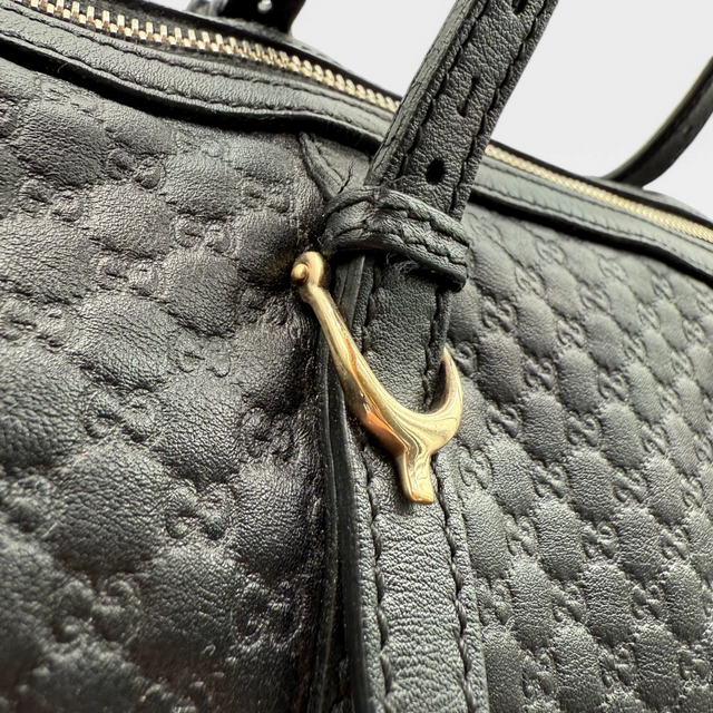 Gucci Handtasche Boston Bag Micro Guccissima schwarz
