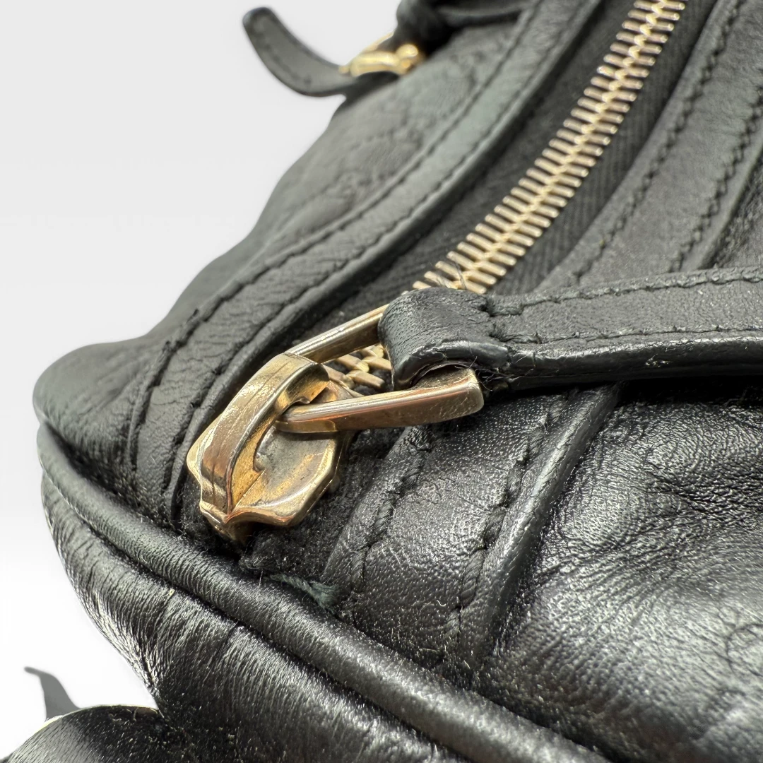 Gucci Handtasche Boston Bag Micro Guccissima schwarz