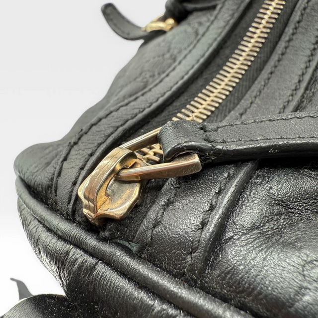 Gucci Handtasche Boston Bag Micro Guccissima schwarz