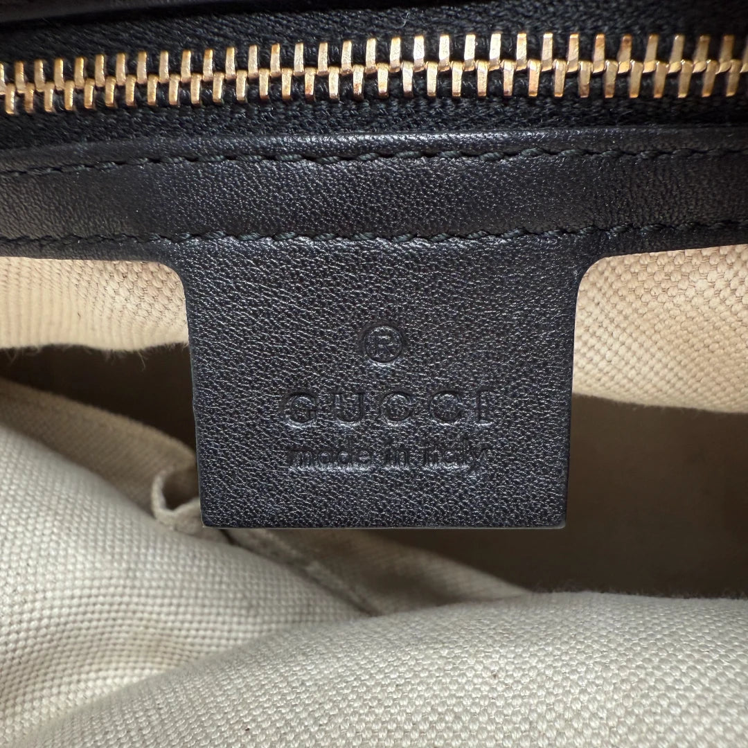 Gucci Handtasche Boston Bag Micro Guccissima schwarz