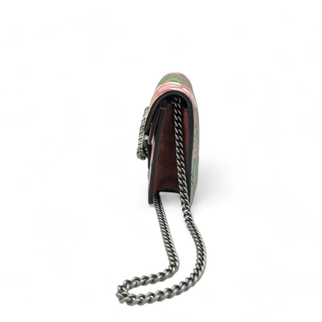 Gucci shoulder bag Dionysus Bloom mini monogram beige