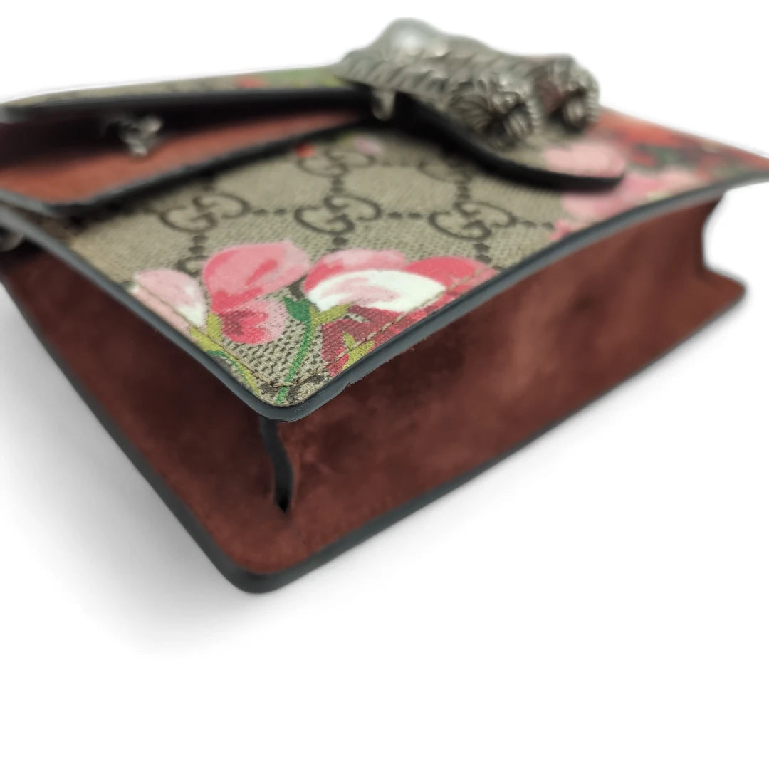 Gucci shoulder bag Dionysus Bloom mini monogram beige