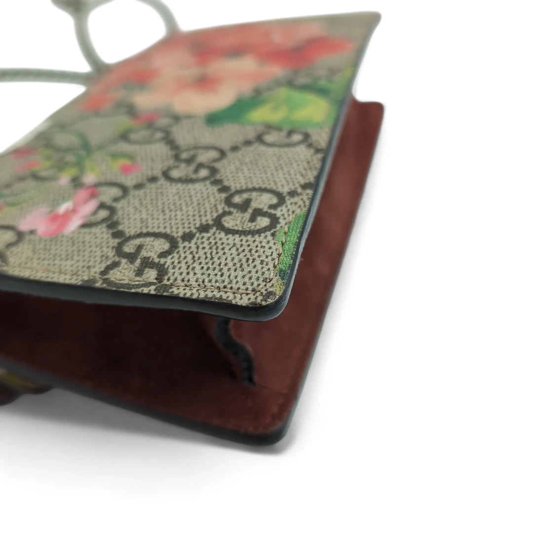 Gucci shoulder bag Dionysus Bloom mini monogram beige