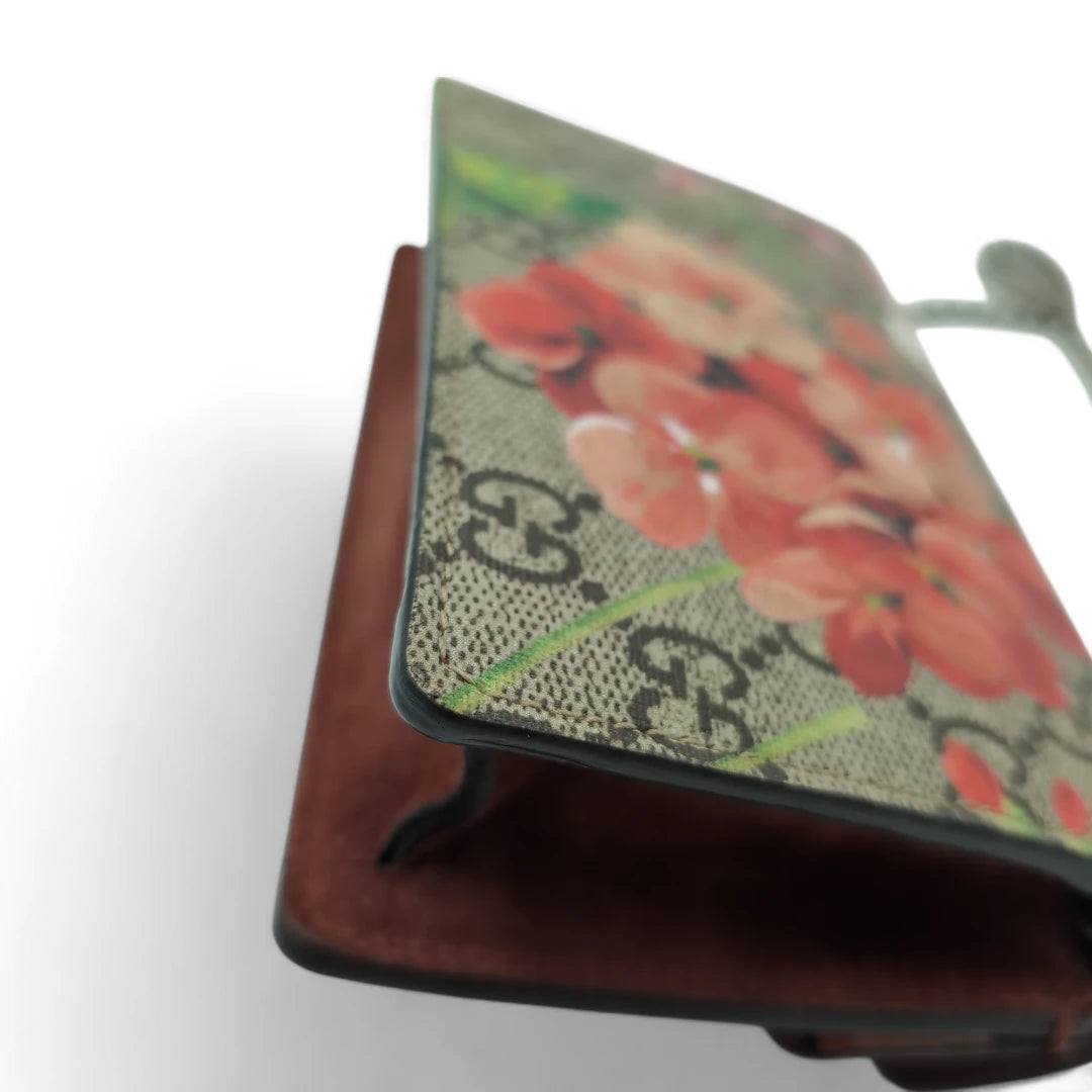 Gucci shoulder bag Dionysus Bloom mini monogram beige