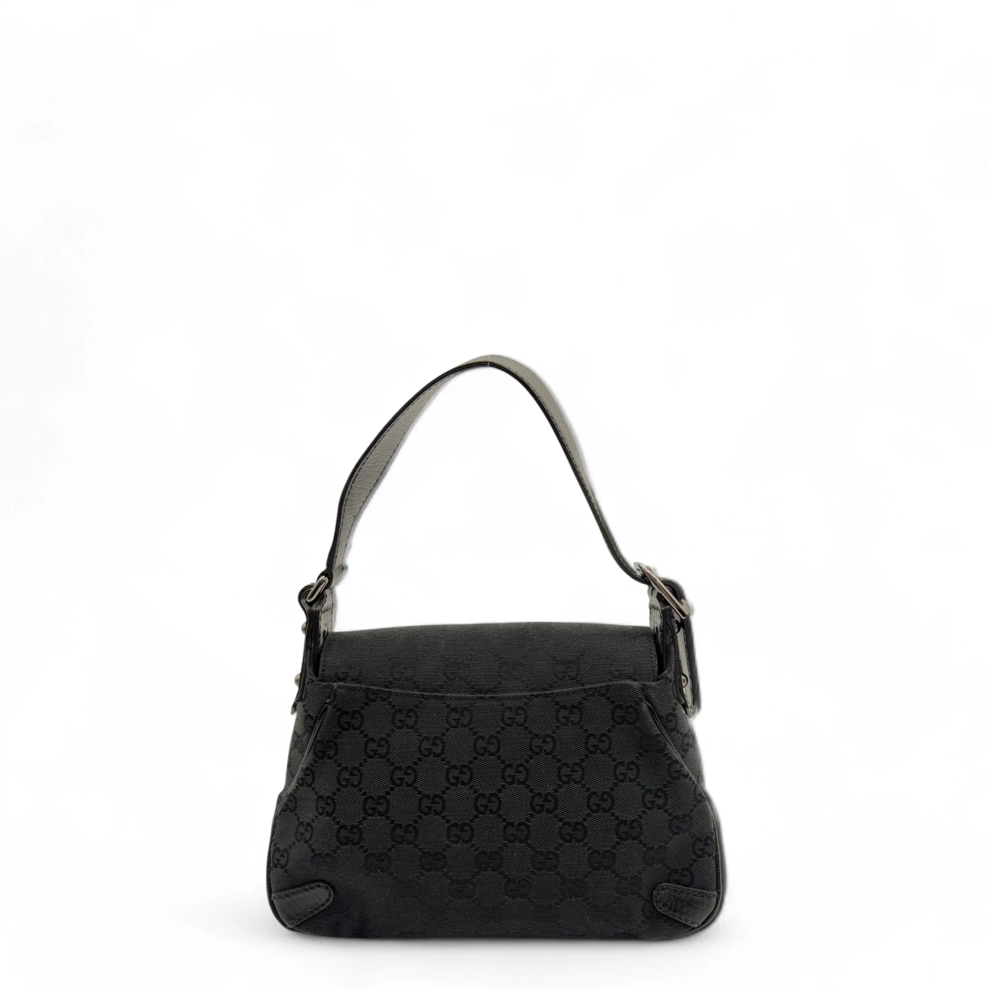 Gucci handbag Horsebit 1955 black leather monogram black