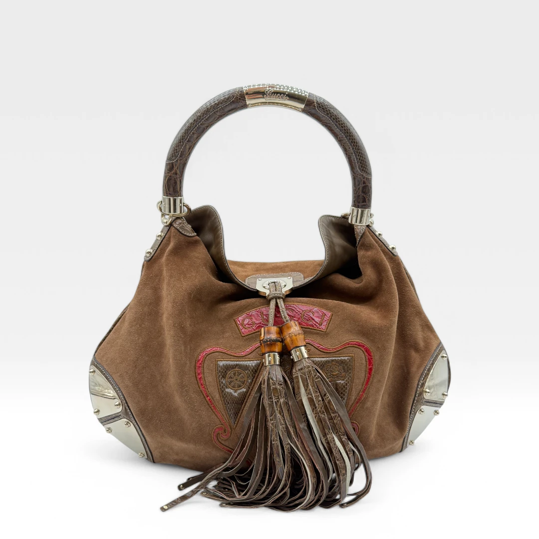 Gucci Handtasche Indy Hobo braun