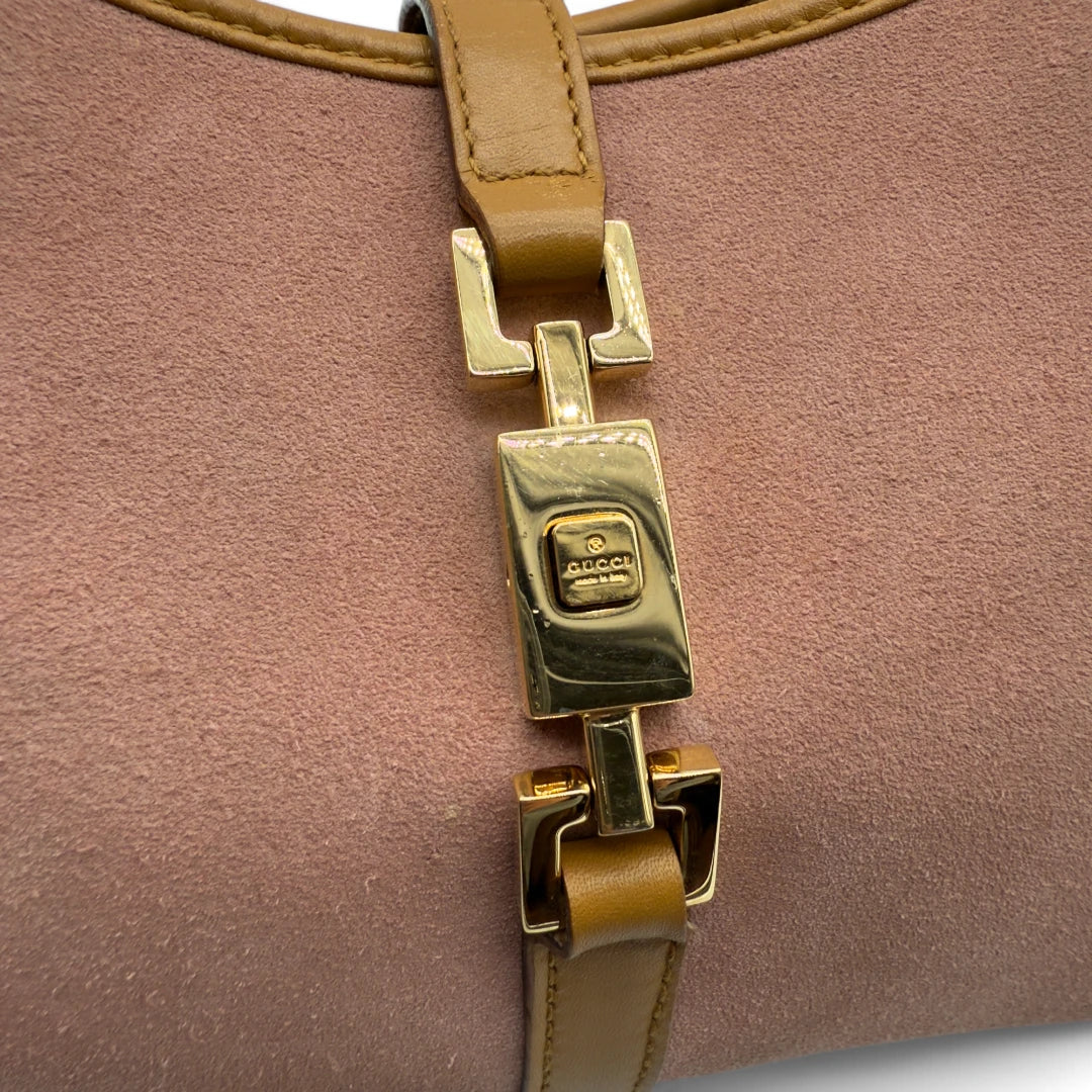Gucci Handtasche Jackie aus Wildleder rosa