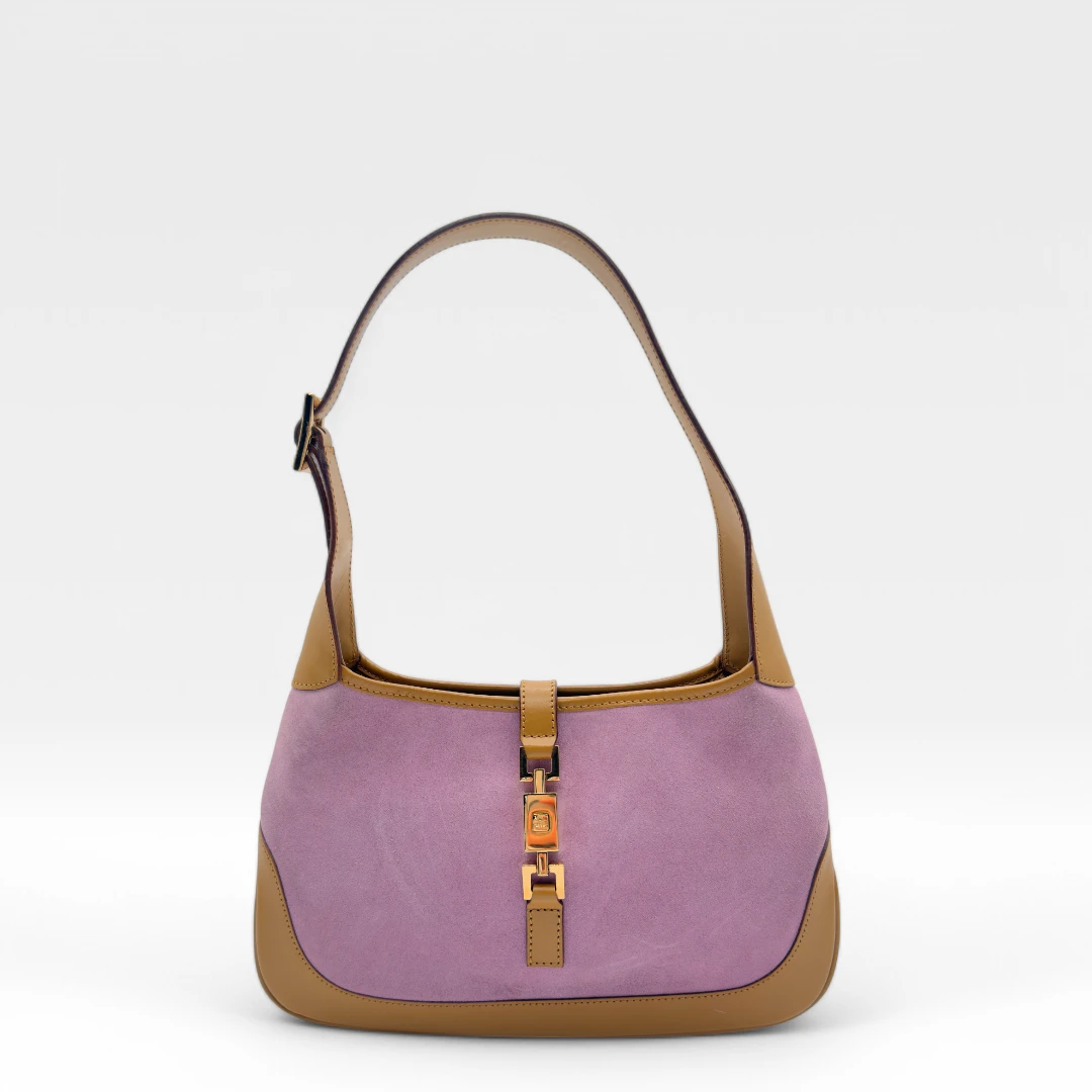 Gucci Jackie handbag in pink suede