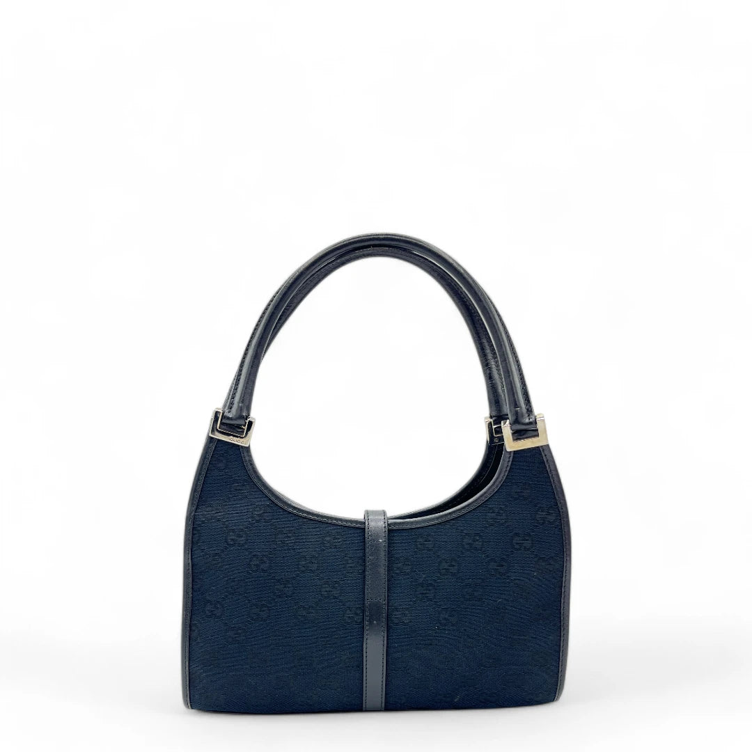 Gucci handbag Jackie mini with black leather monogram dark blue