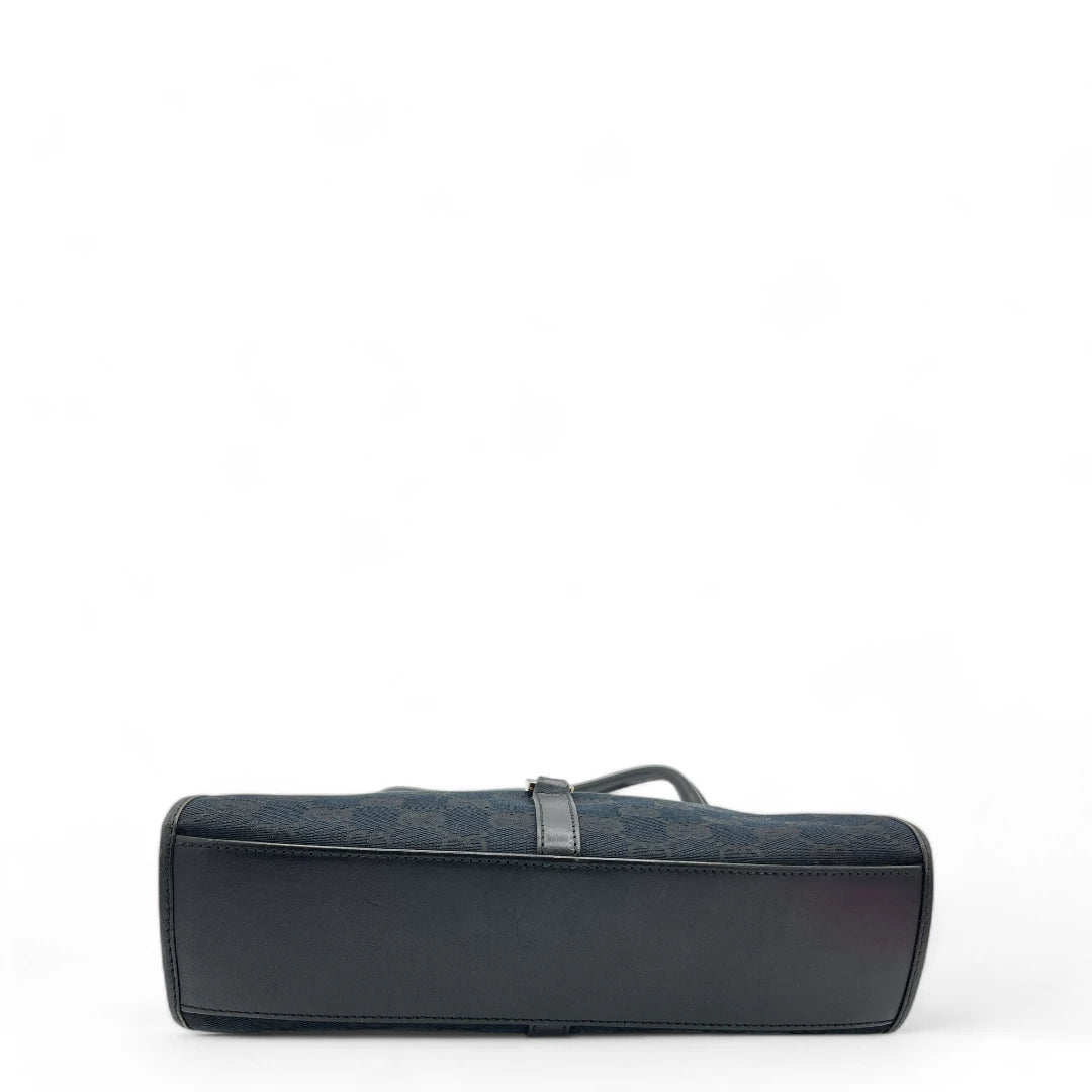 Gucci handbag Jackie mini with black leather monogram dark blue