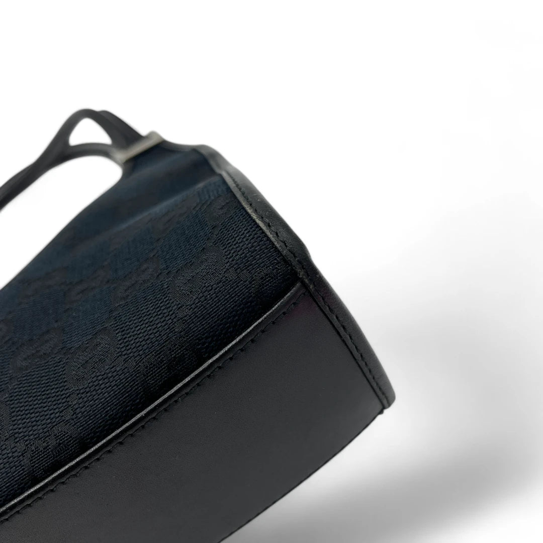 Gucci handbag Jackie mini with black leather monogram dark blue