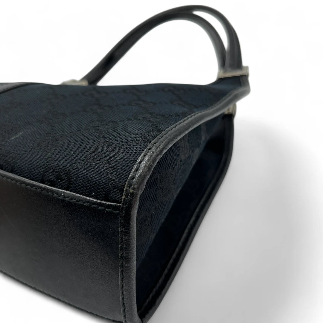 Gucci handbag Jackie mini with black leather monogram dark blue