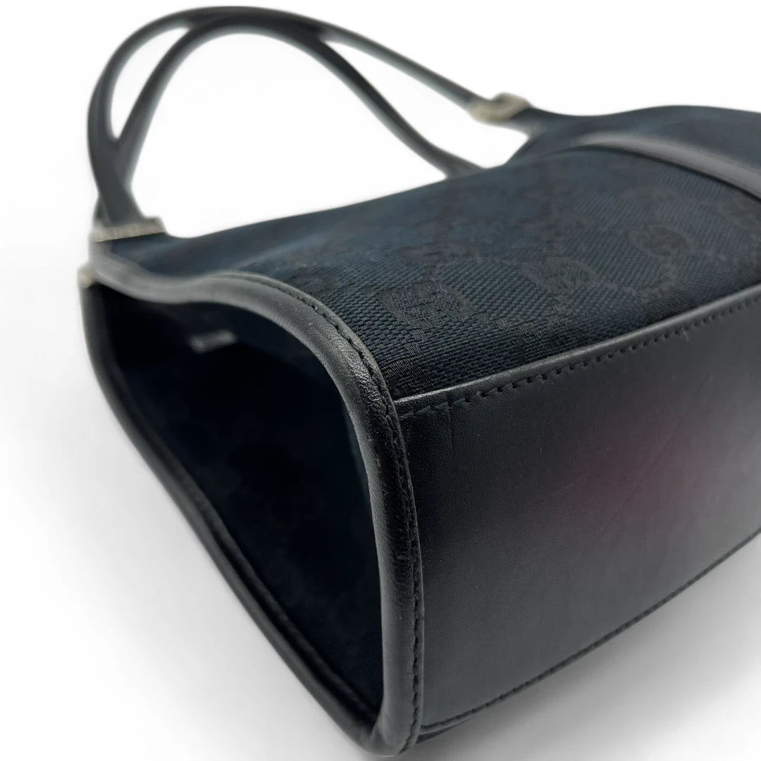 Gucci handbag Jackie mini with black leather monogram dark blue
