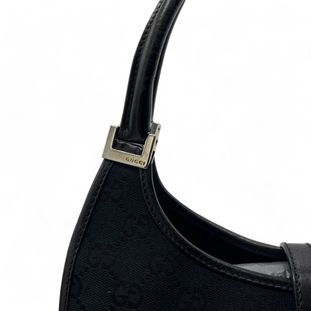 Gucci handbag Jackie mini with black leather monogram dark blue