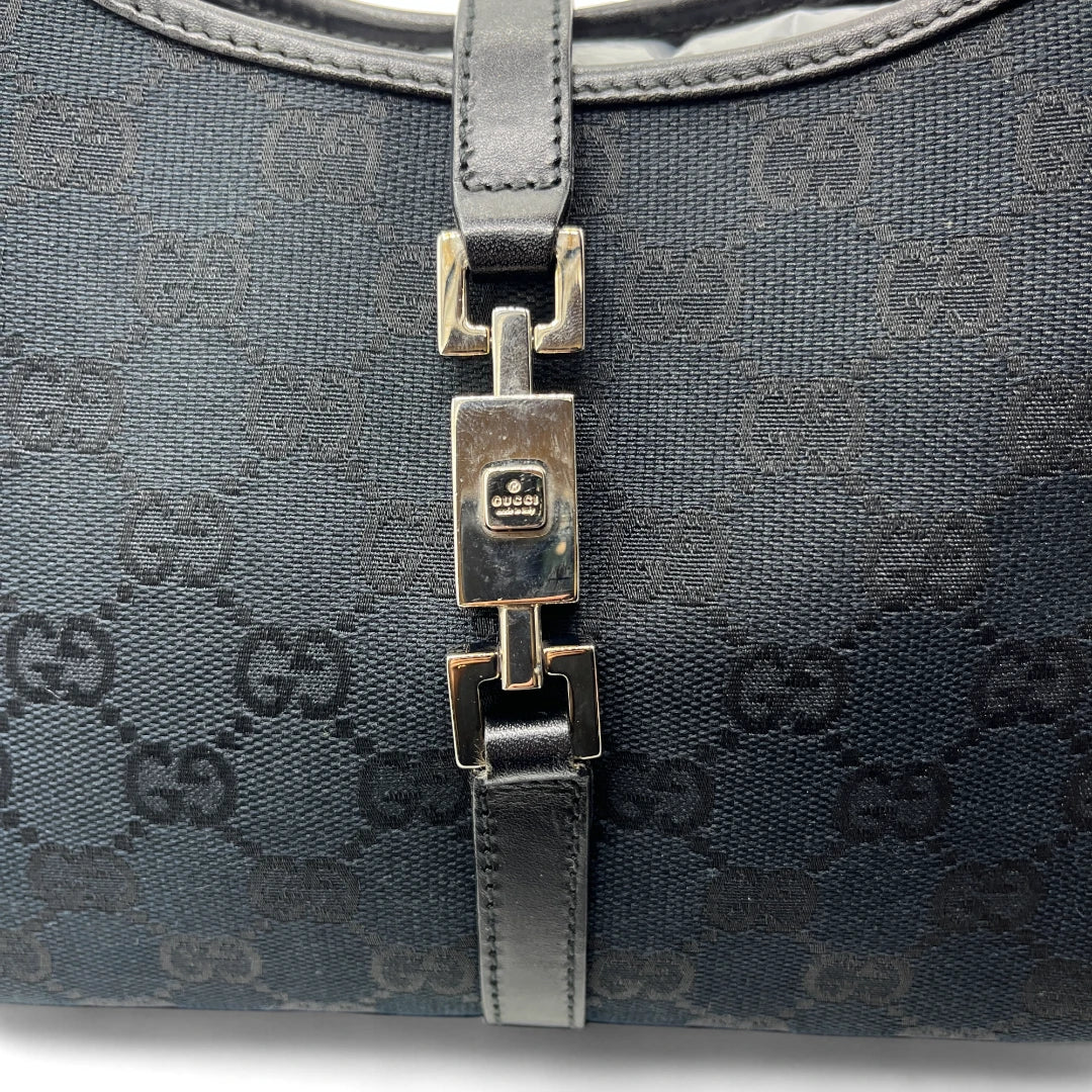 Gucci handbag Jackie mini with black leather monogram dark blue