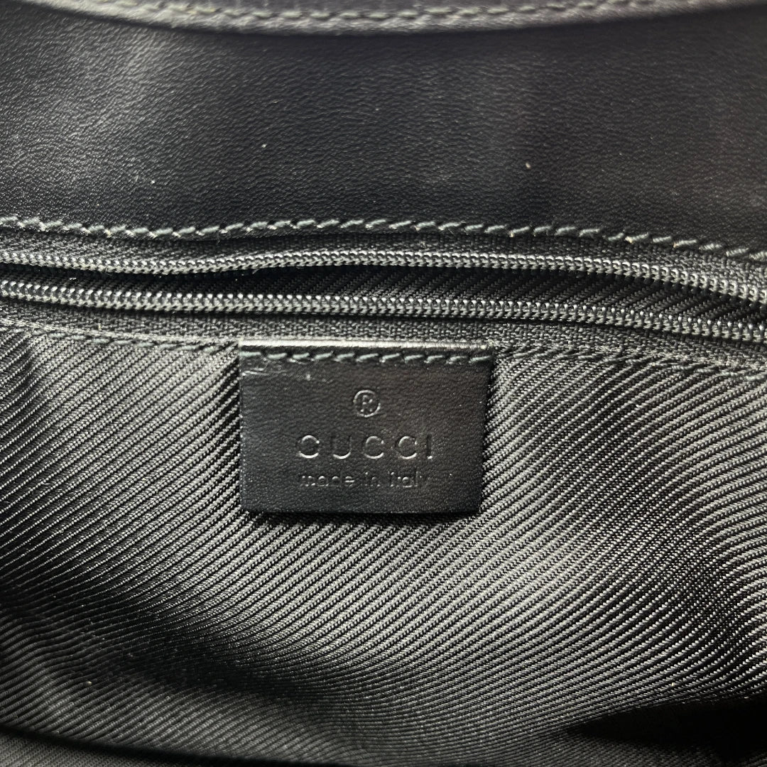 Gucci handbag Jackie mini with black leather monogram dark blue