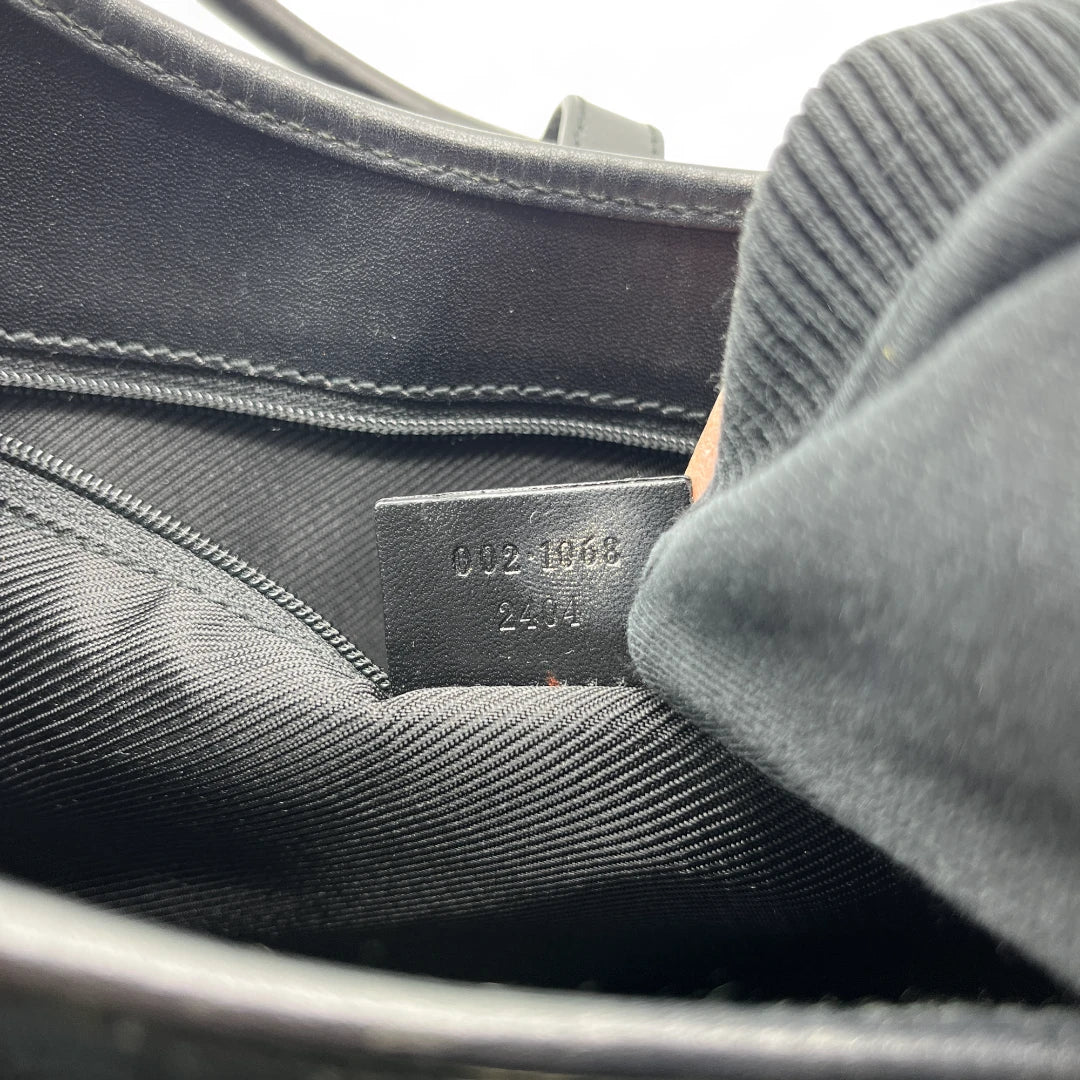 Gucci handbag Jackie mini with black leather monogram dark blue