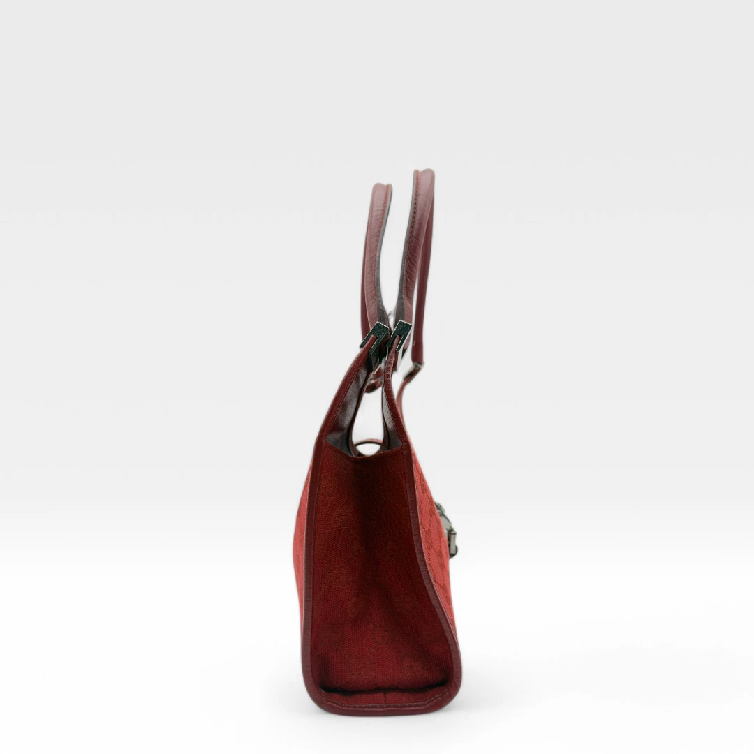Gucci handbag Jackie with red leather details monogram red