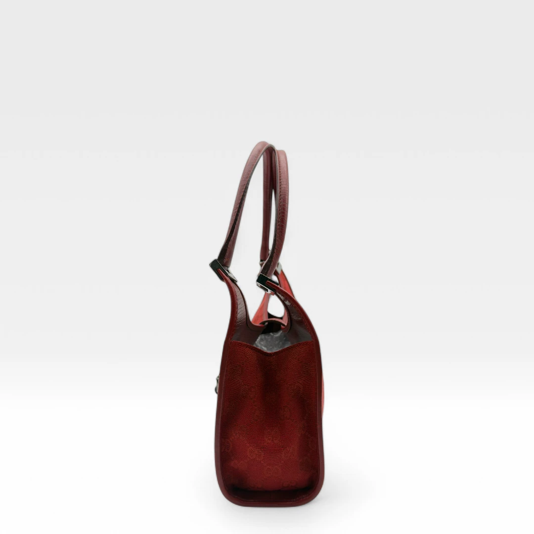 Gucci handbag Jackie with red leather details monogram red