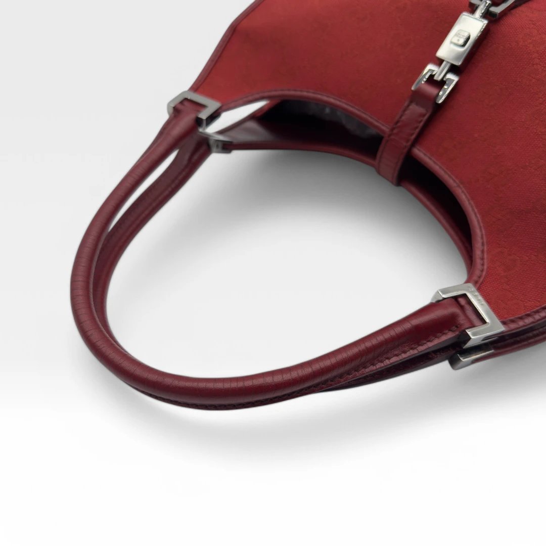 Gucci handbag Jackie with red leather details monogram red