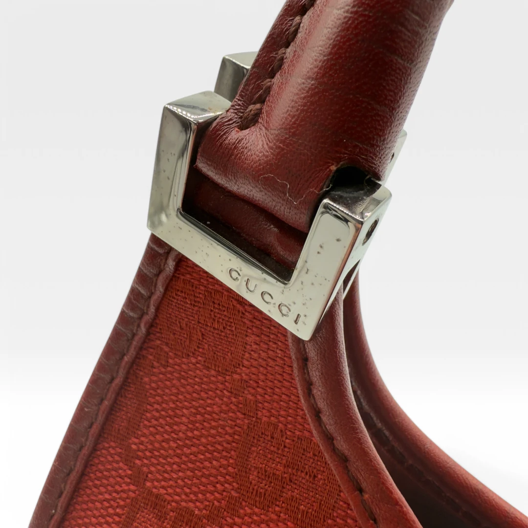 Gucci handbag Jackie with red leather details monogram red