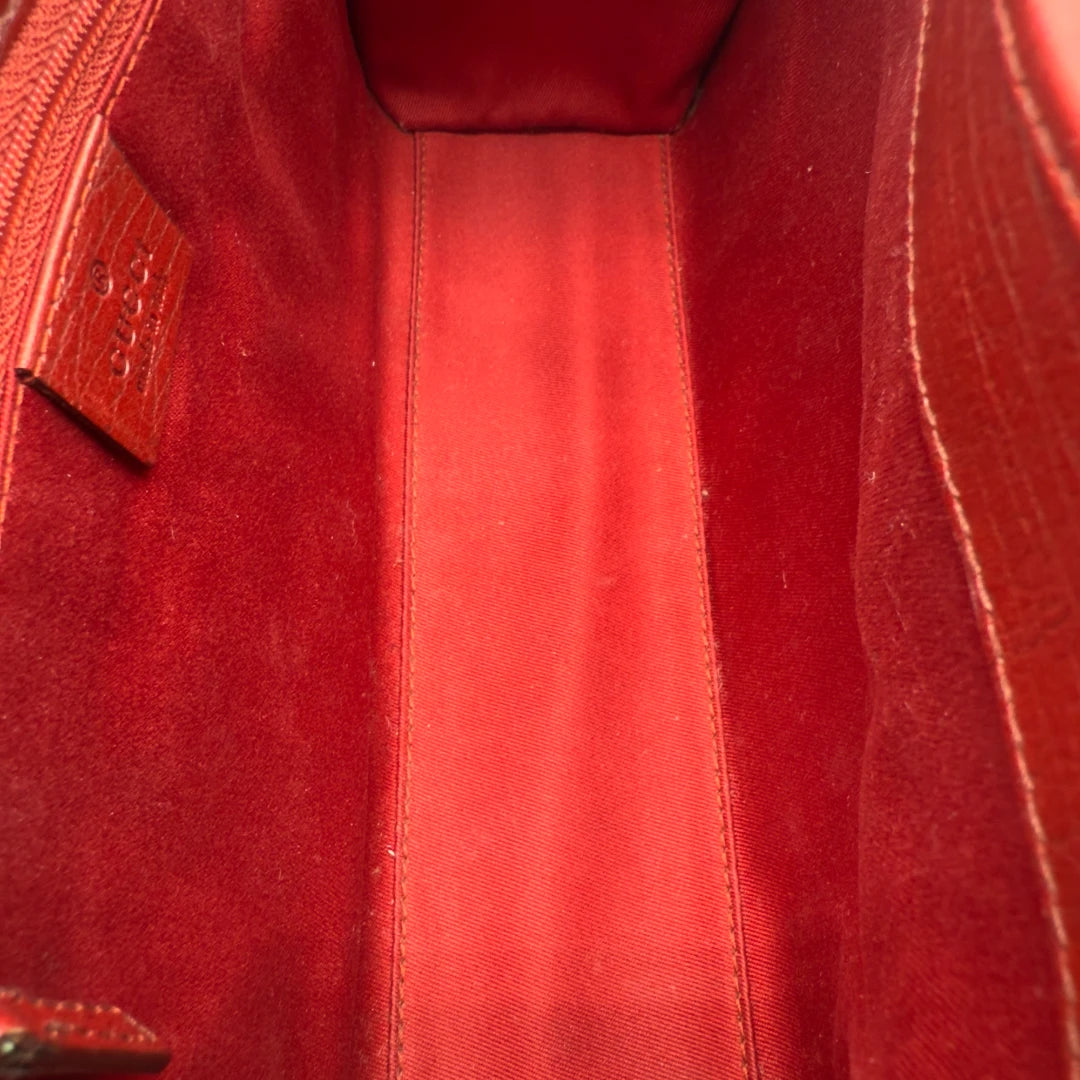Gucci handbag Jackie with red leather details monogram red