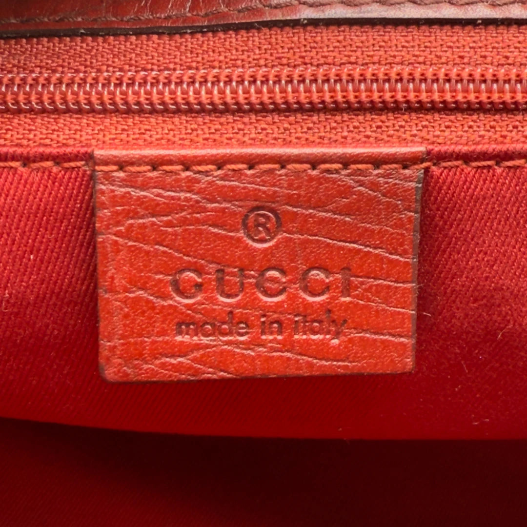 Gucci handbag Jackie with red leather details monogram red