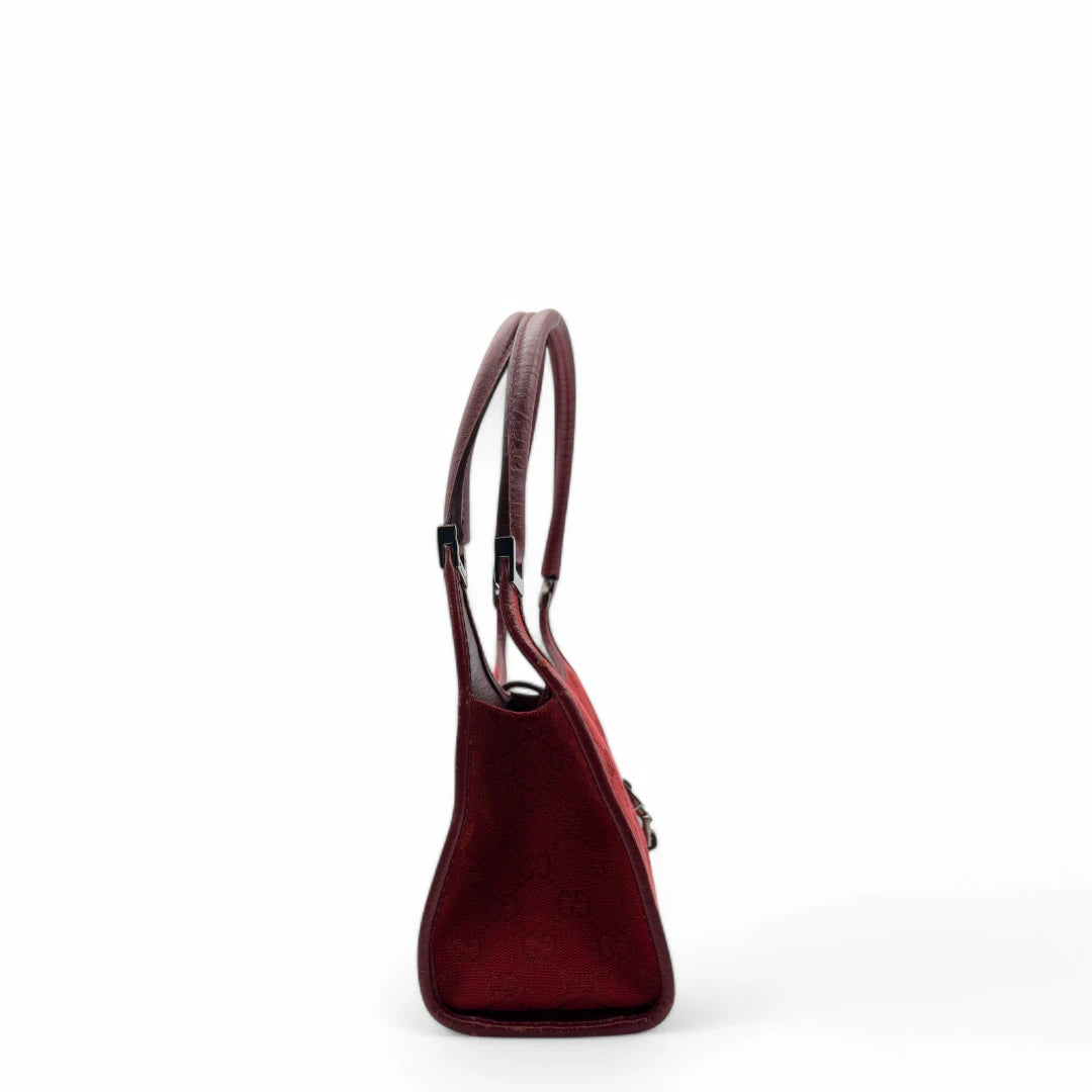 Gucci Handtasche Jackie rote Lederdetails monogram rot