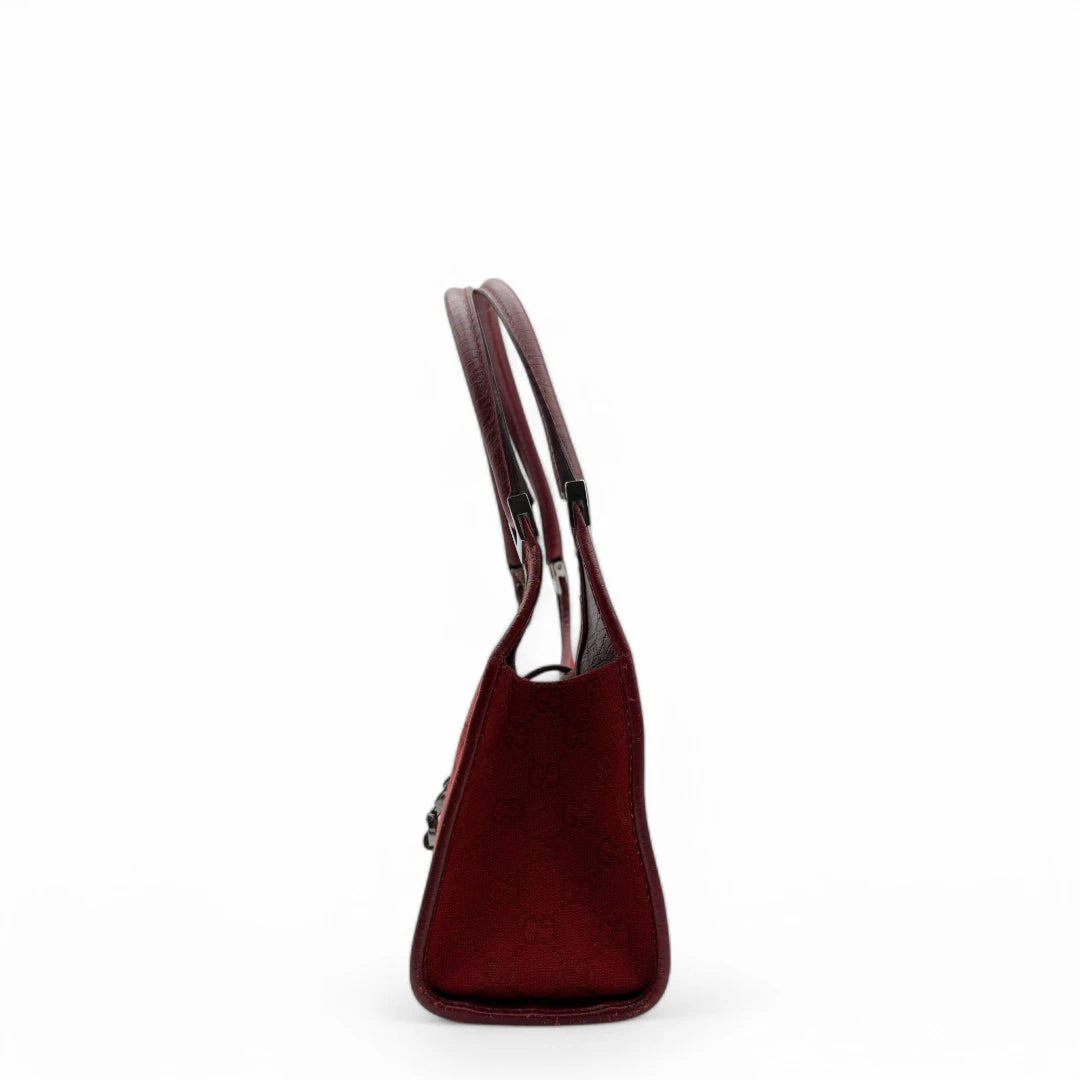 Gucci Handtasche Jackie rote Lederdetails monogram rot