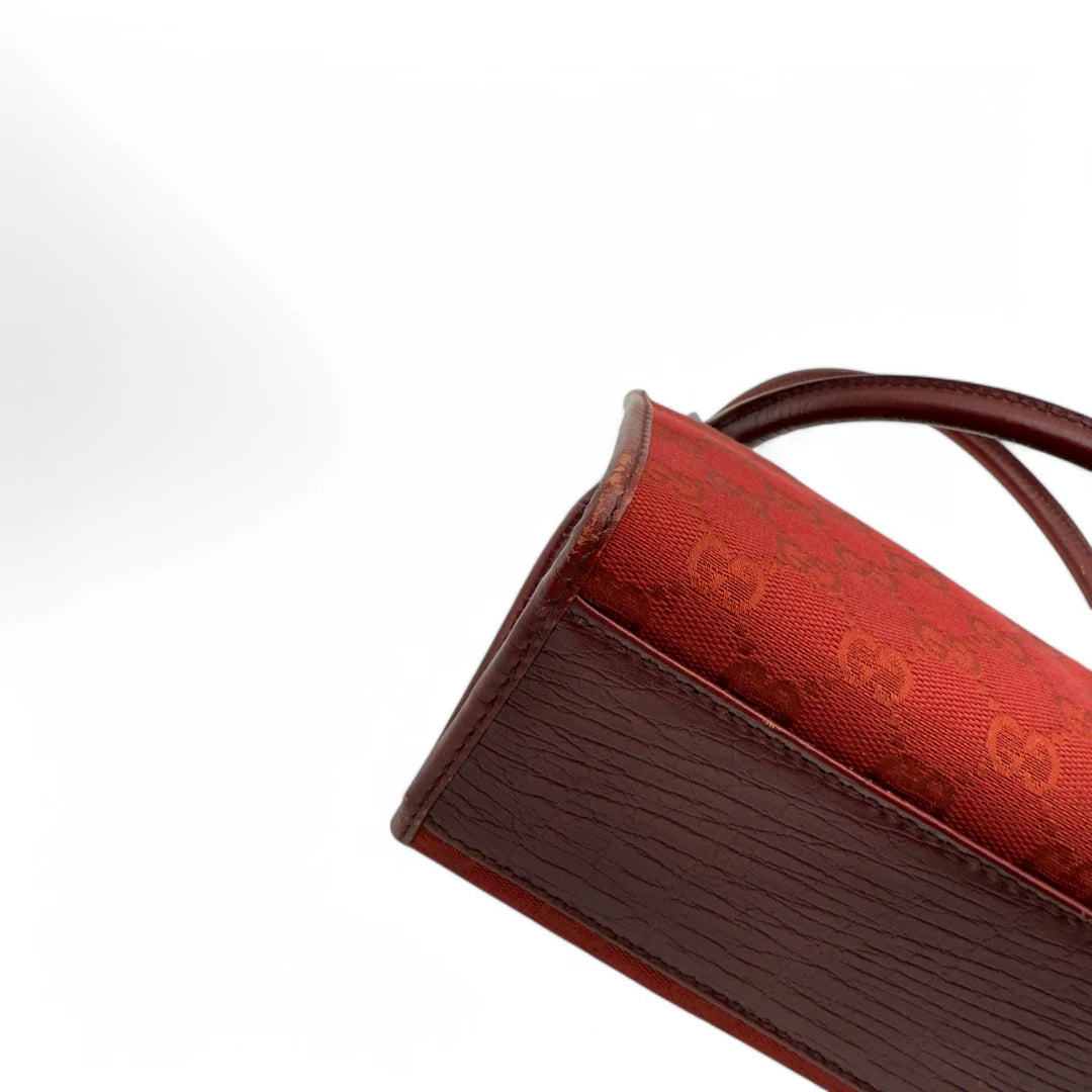 Gucci Handtasche Jackie rote Lederdetails monogram rot