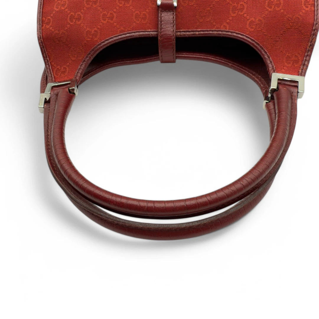 Gucci Handtasche Jackie rote Lederdetails monogram rot