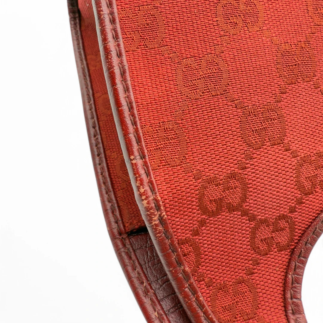 Gucci Handtasche Jackie rote Lederdetails monogram rot