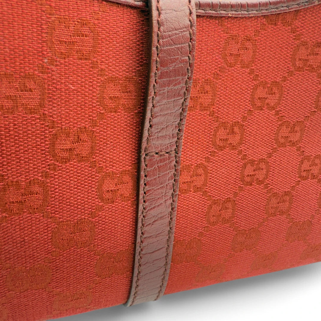 Gucci Handtasche Jackie rote Lederdetails monogram rot