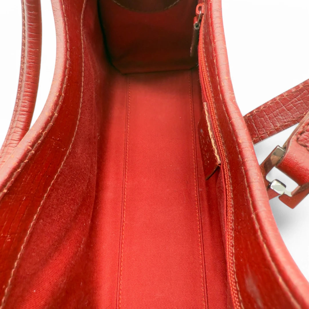 Gucci Handtasche Jackie rote Lederdetails monogram rot