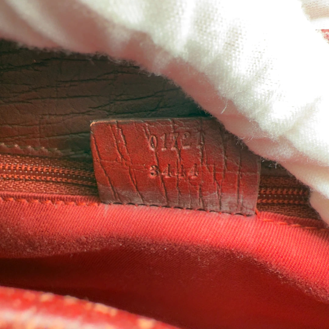 Gucci Handtasche Jackie rote Lederdetails monogram rot
