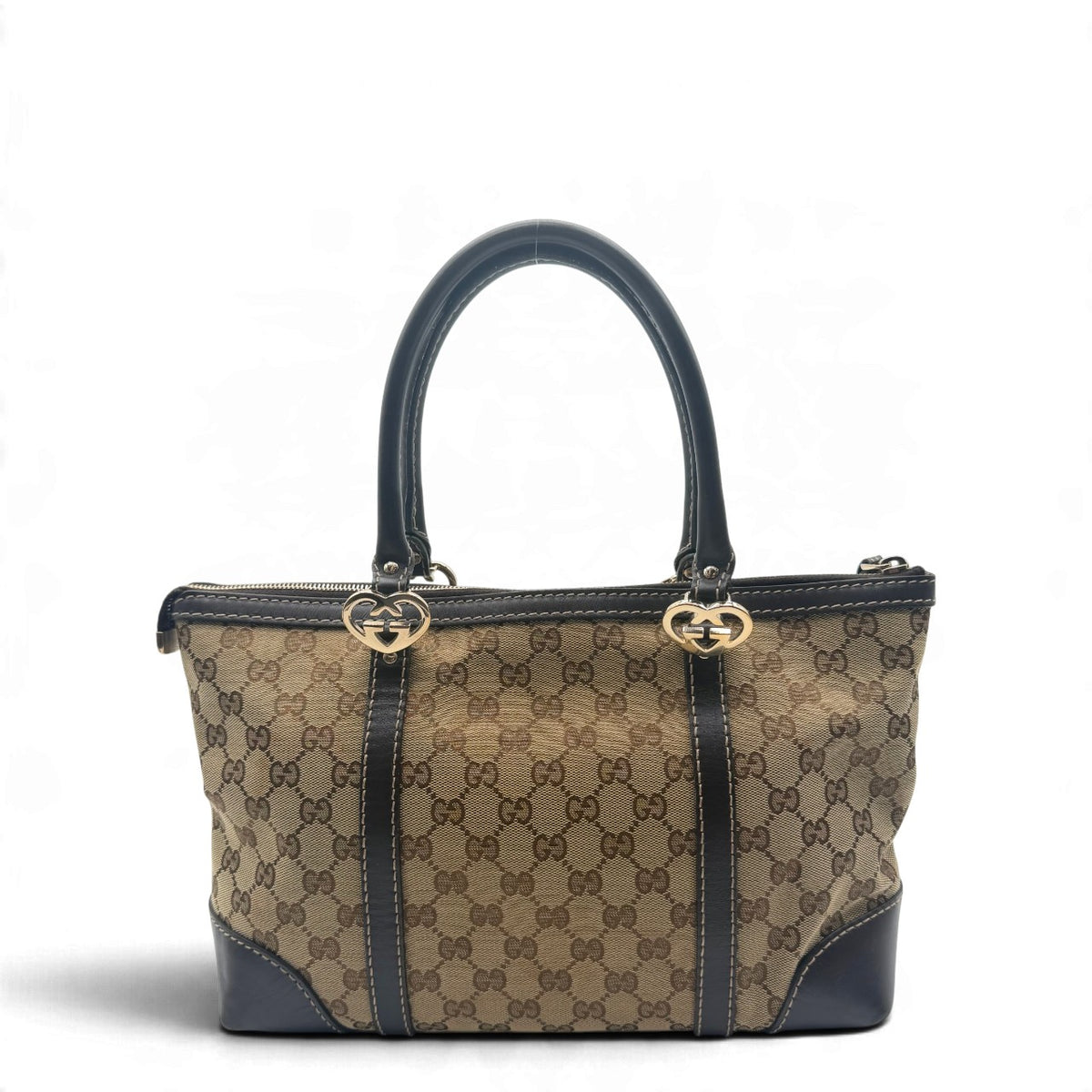 Gucci Handtasche Lovely Heart monogram beige – Gesamtansicht